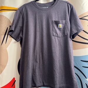 Carhartt Short-Sleeve Pocket Tee in purple Heather